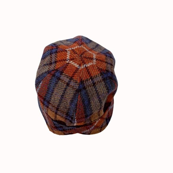 Vintage Irish Plaid Wool Hat Newsboy Cap Fall Bucket Cloche Autumn Campus Style - Picture 6 of 16